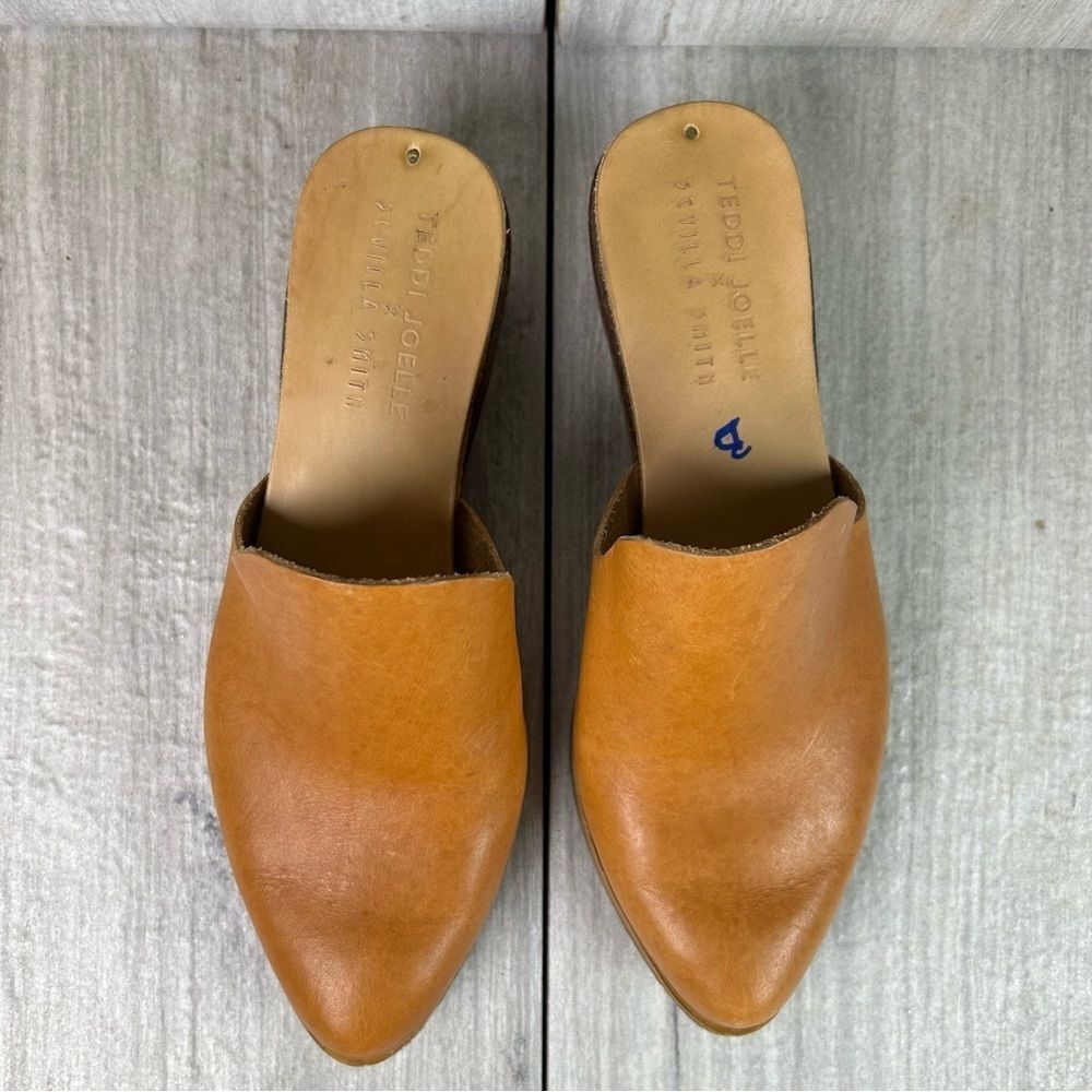 Sevilla Smith x Teddi Joelle Slip On Leather Handcrafted Mule Womens Size 5.5 35 - Picture 6 of 10